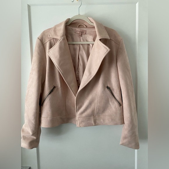 Philosophy Jackets & Blazers - Philosophy Faux Leather Moto Jacket - Pink